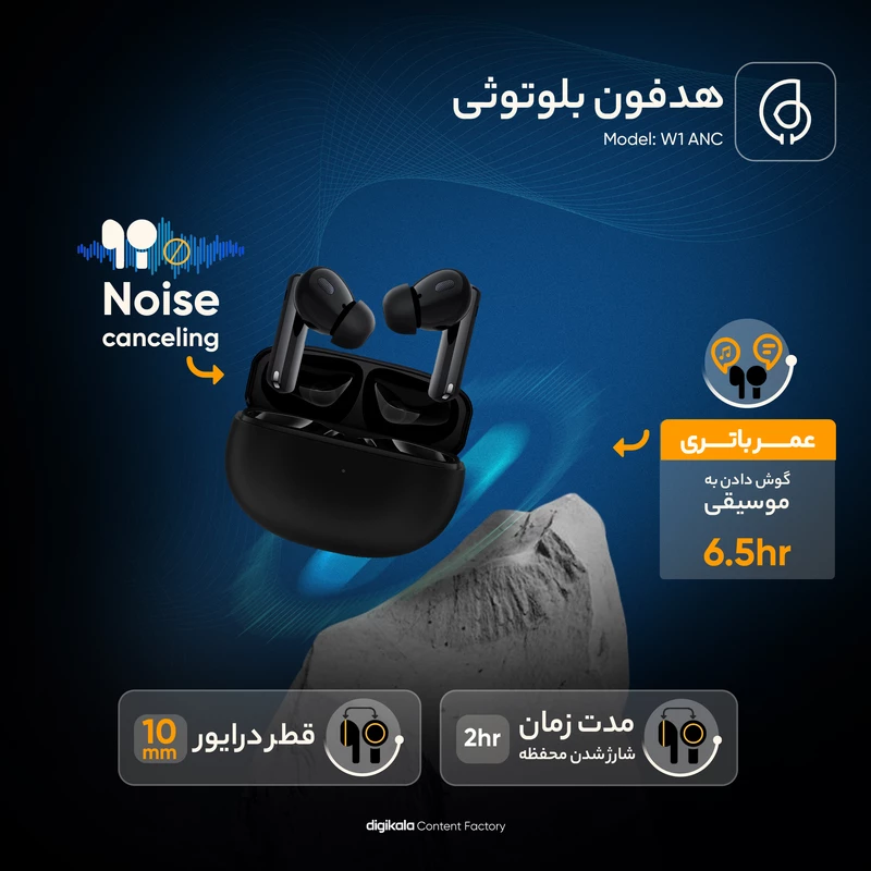 هدفون بلوتوثی شیائومی مدل Haylou W1 ANC