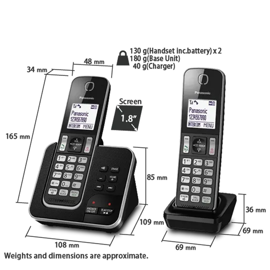 گوشی تلفن بی سيم پاناسونیک مدل KX-TGD622E