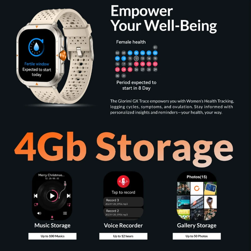 ساعت هوشمند گلوریمی مدل GX TRACE