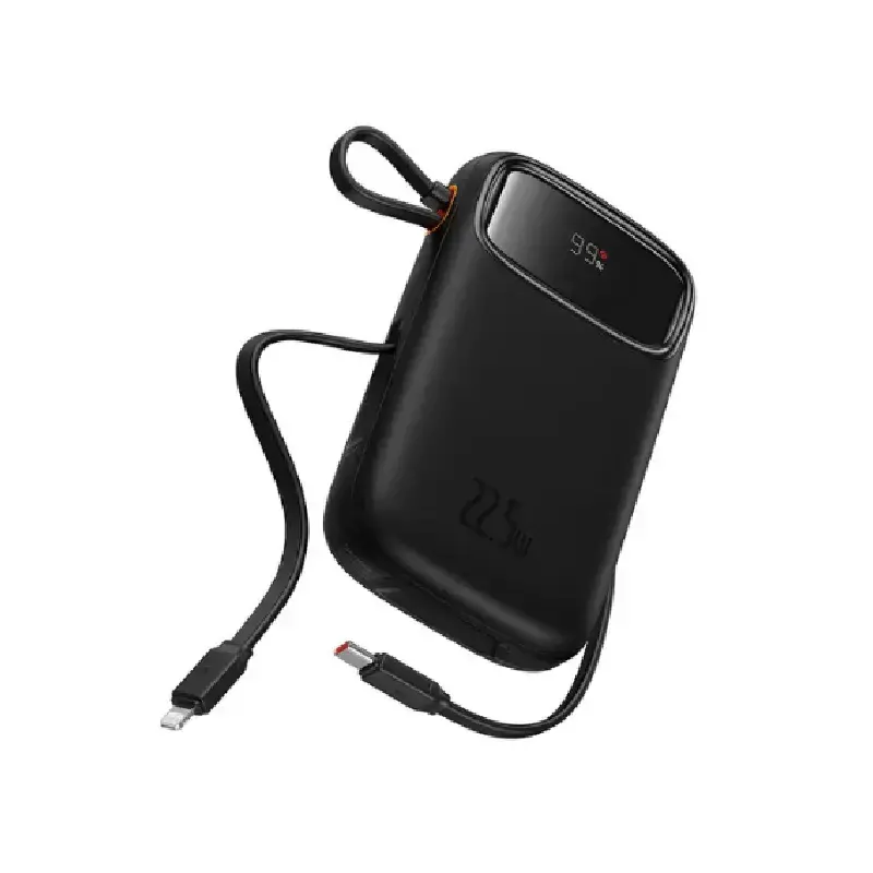 پاوربانک باسئوس مدل Qpow2 Dual Cable-22.5w با ظرفیت 10000 میلیآمپر ساعت