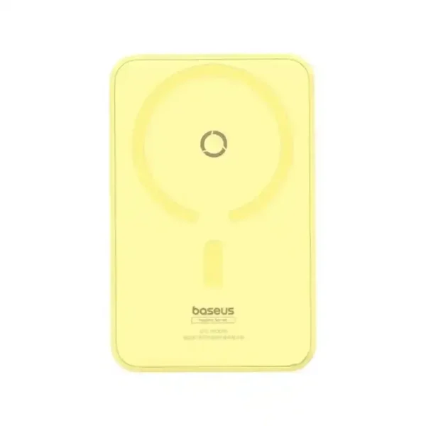 پاور بانک بی سیم مگنتی باسئوس مدل Magnetic Wireless 20w با ظرفیت 5000 میلیآمپر ساعت