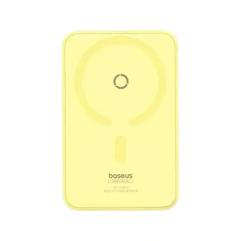 پاور بانک بی سیم مگنتی باسئوس مدل Magnetic Wireless 20w با ظرفیت 5000 میلیآمپر ساعت