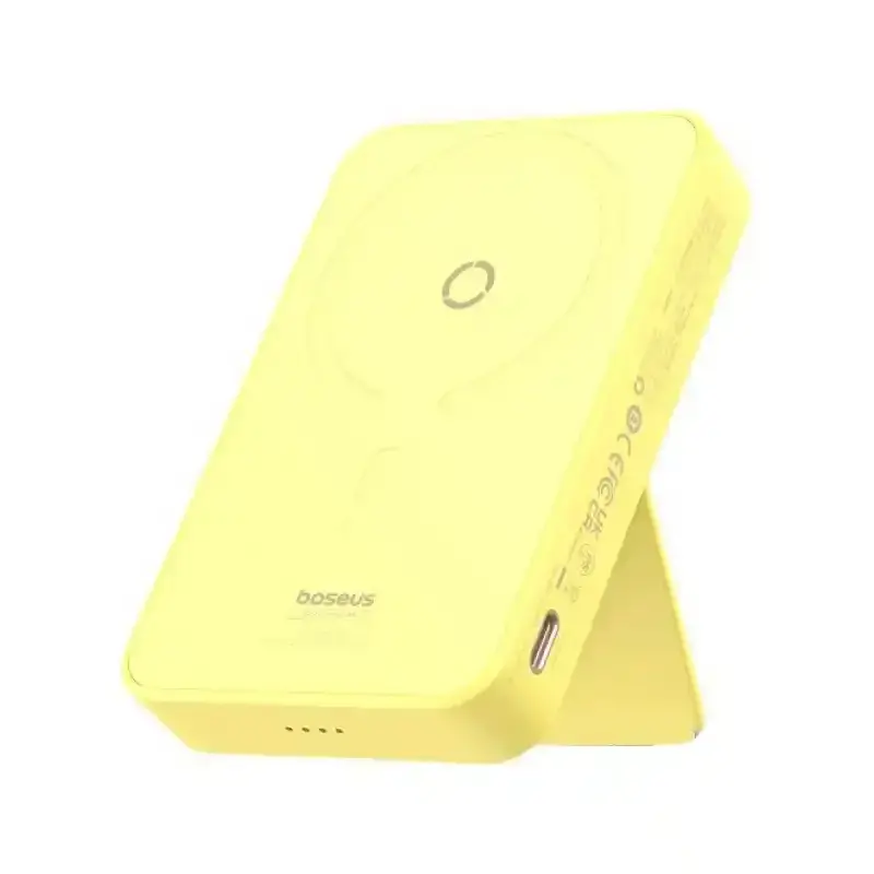 پاور بانک بی سیم مگنتی باسئوس مدل Magnetic Wireless 20w با ظرفیت 5000 میلیآمپر ساعت