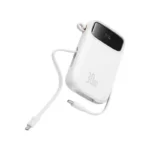 پاوربانک باسئوس مدل Qpow2 DualCable-30w با ظرفیت 10000 میلیآمپر ساعت