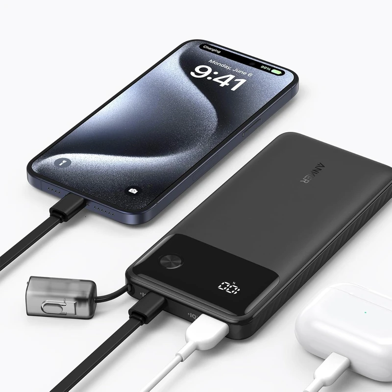 پاوربانک انکر مدل Powercore Portable Charger-A1388 با ظرفیت 10000 میلی‌آمپر ساعت