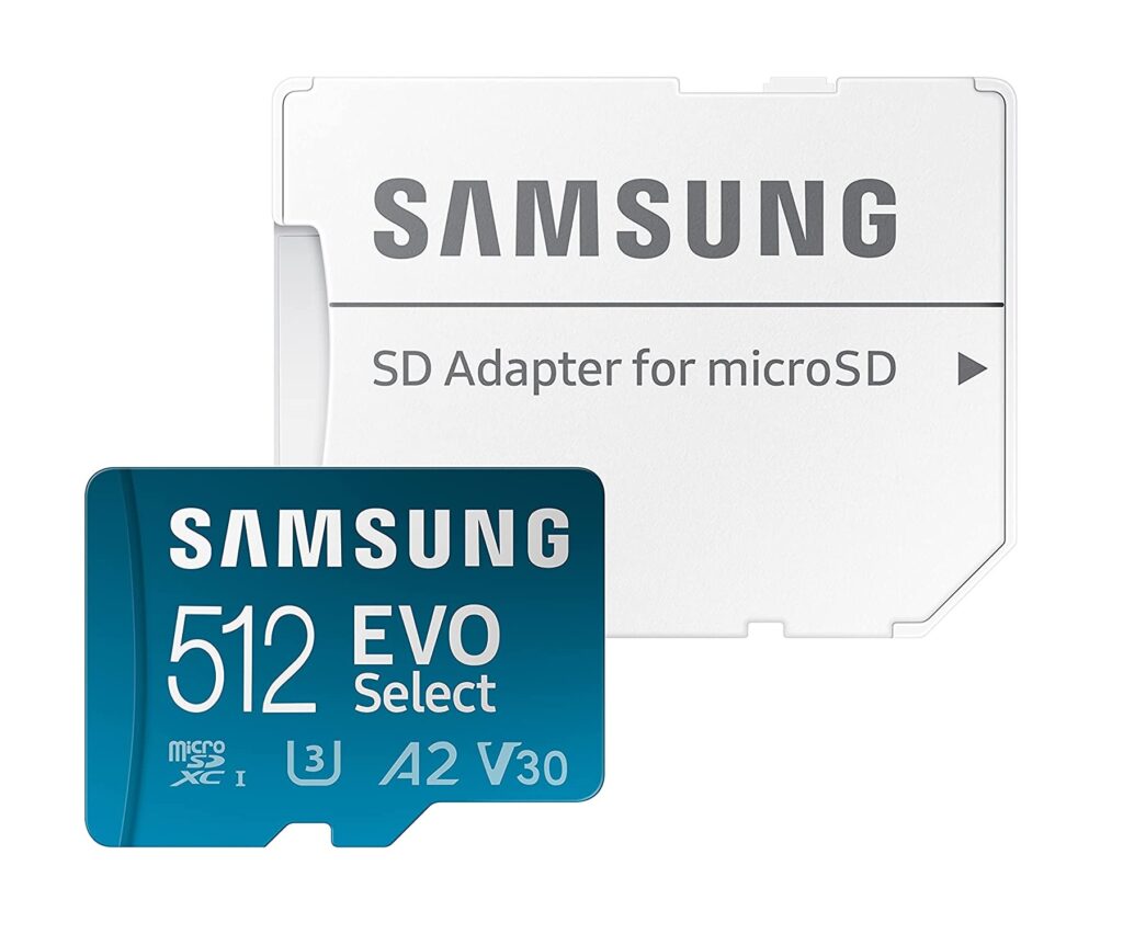 کارت حافظه سامسونگ مدل Evo SELECT A2 V30 ظرفیت 512 گیگابایت به همراه آداپتور SD